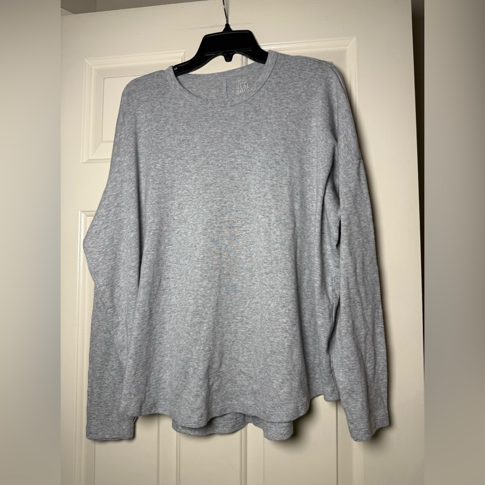 Aerie Real Soft Gray Basic Top - image 1